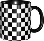 Black and White Race Checkered Coffee Mugs 11Oz Ceramic Mug Tea Cups for Drinking Home Office Party