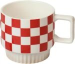 Simple Grid Ceramic Mug Microwave Oven Can Be Used For Vintage Home Hand-Painted Love Milk Oatmeal Coffee Cup-Checkered