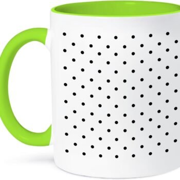 Black polka dot pattern on white - small  - retro dotty spotty... - Mugs (mug_120251_12)