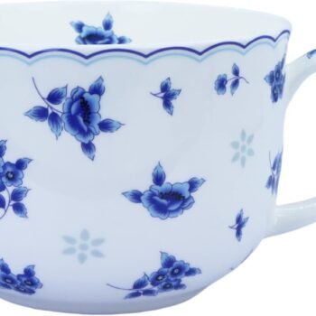 25oz Large Bone China Soup Mugs with Handles - Traditional Large Coffee Cup for Coffee, Cereal, Latte, Soups