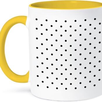 Black polka dot pattern on white - small  - retro dotty spotty... - Mugs (mug_120251_8)