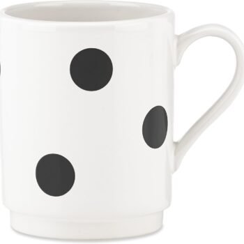 Deco Dot Mug, 1 Count, White